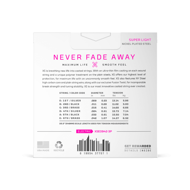 09- 42 Light, XS Nickel Coated Saiten 3er-Packung 09- 42 Light, XS Nickel Coated Saiten 3er-Packung