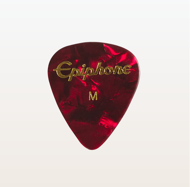 Picks Red Pearloid 12 Pack Medium