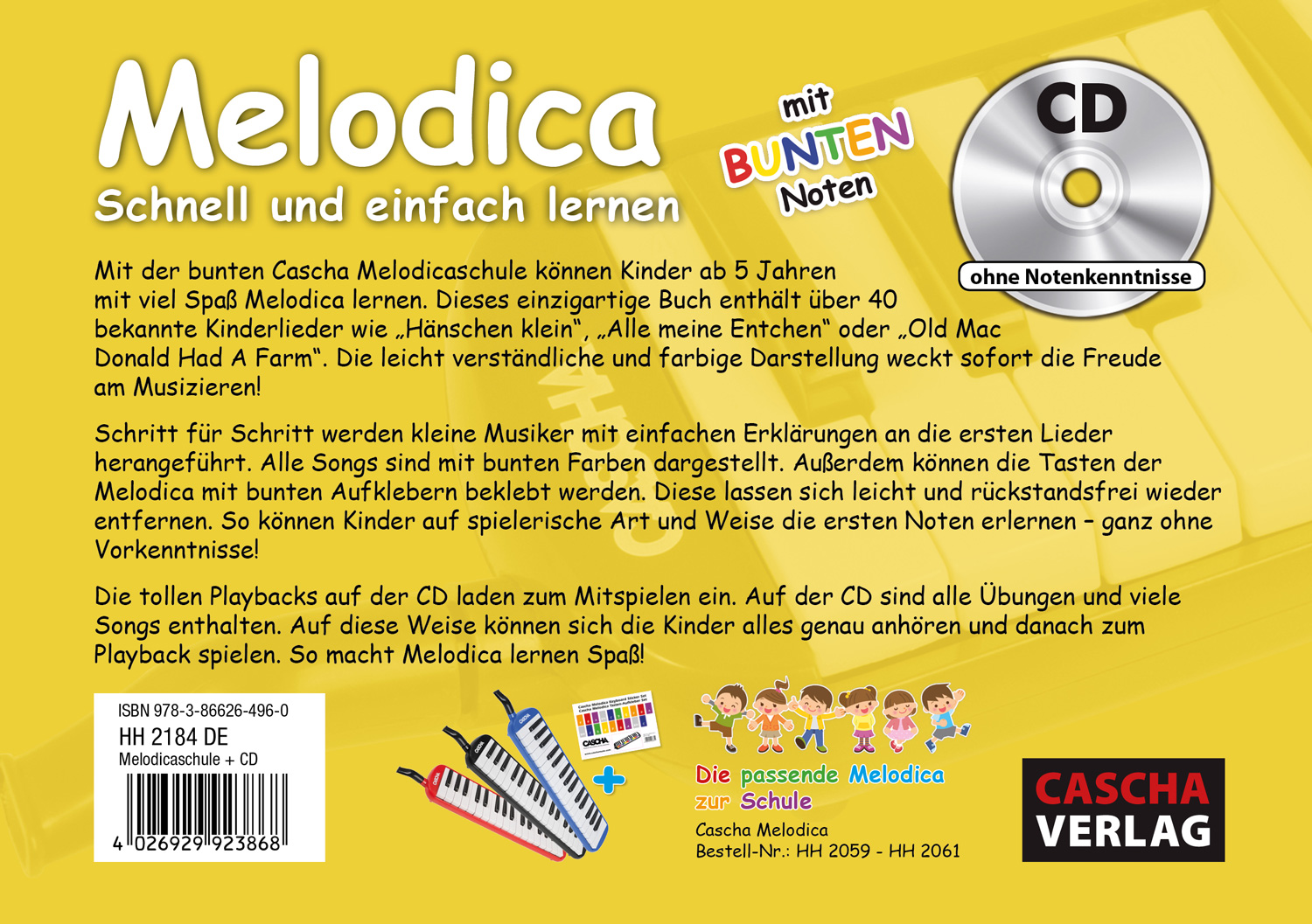Melodica Set schwarz inkl. Schule, CD