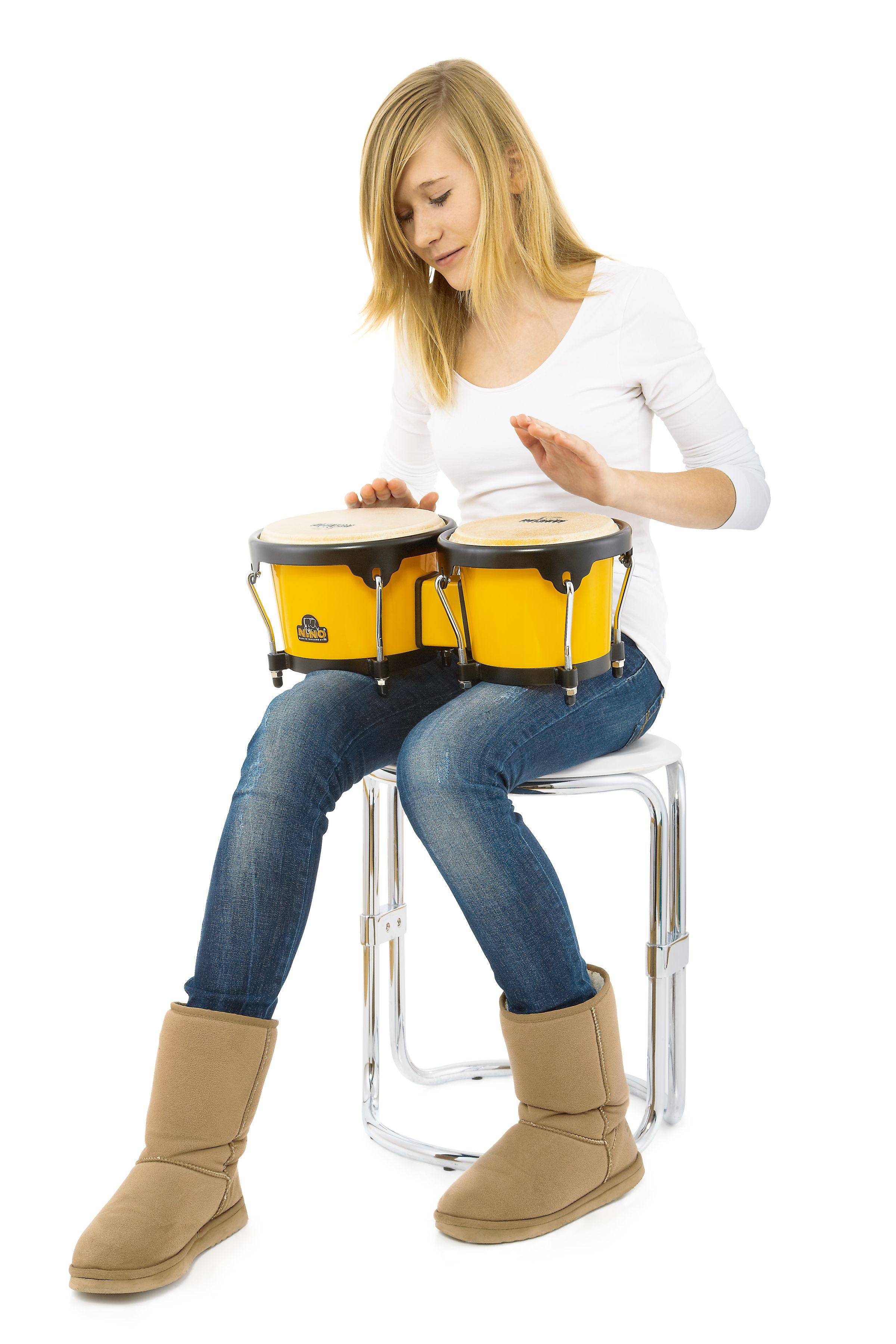 NINO17Y-BK Bongo ABS Plastik Plus gelb/schwarz