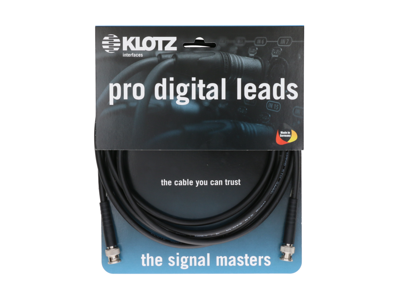Digital Audio Word Clock 3 m Word Clock: BNC Stecker - BNC Stecker schwarz