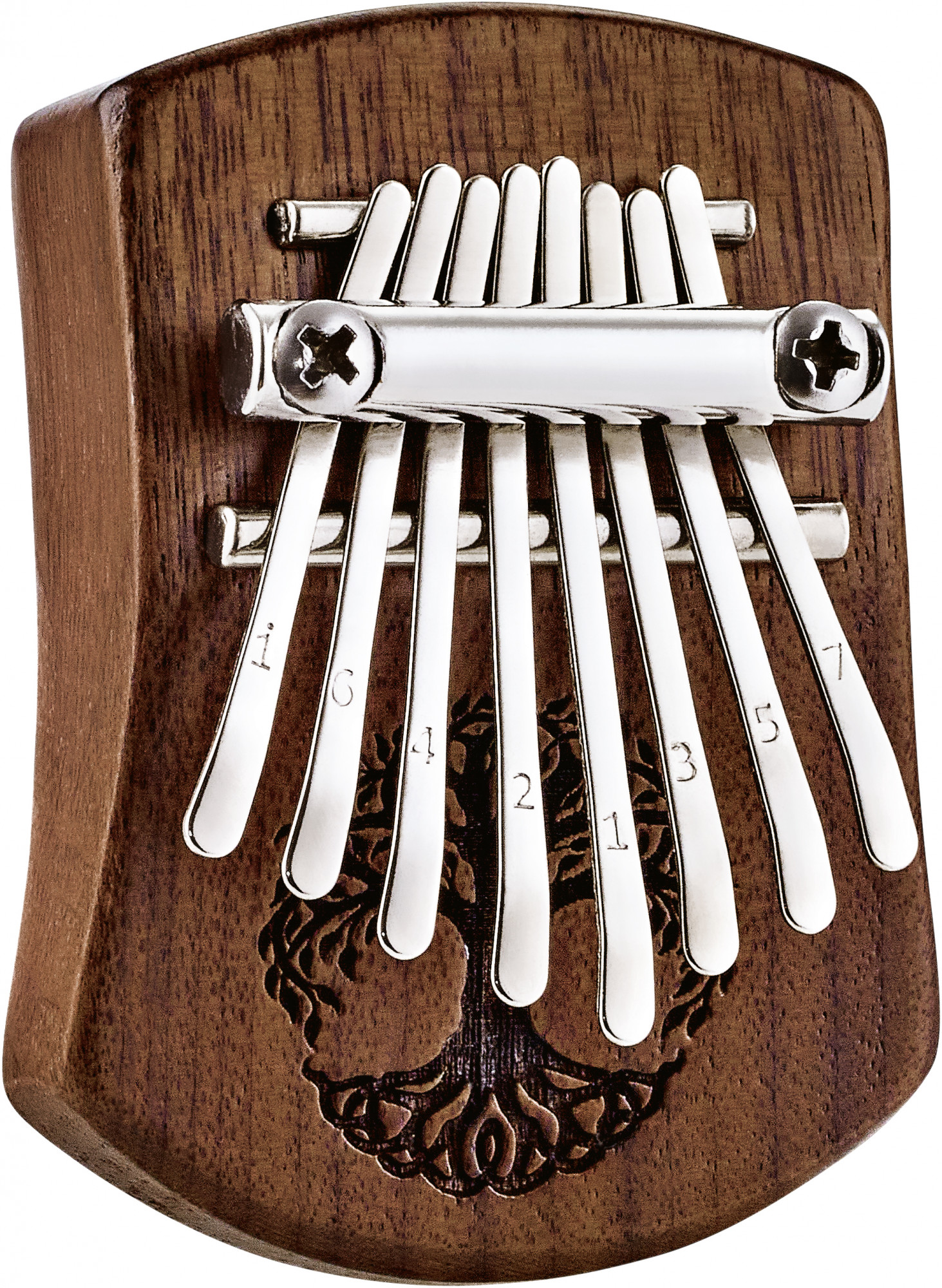 KL801TOL Sonic Energy Solid "Tree of Life" Mini Kalimba - 8 Töne / Schwarzes Walnussholz