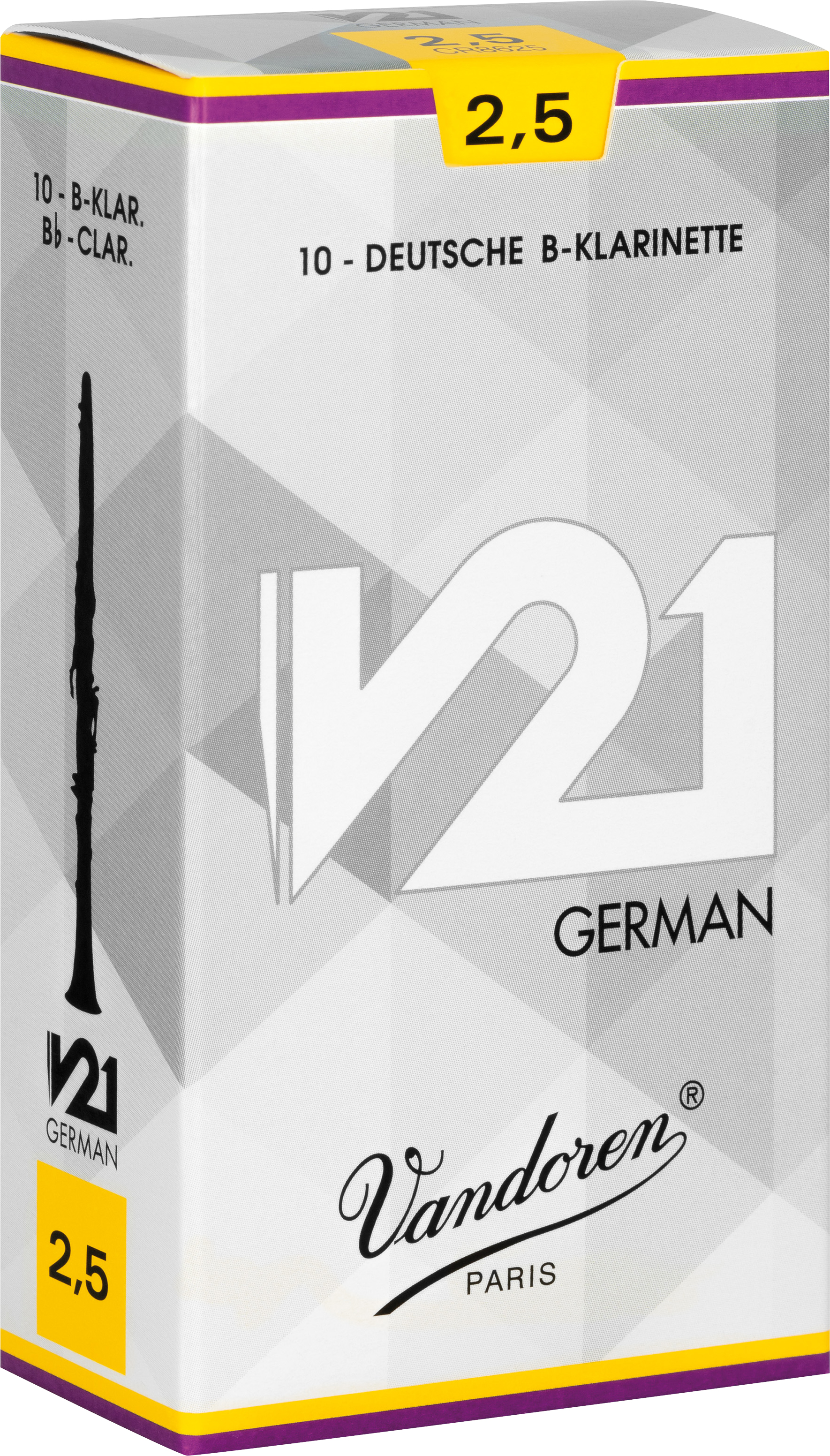 V21 B-Klarinette 2,5 deutsch 10er Packung