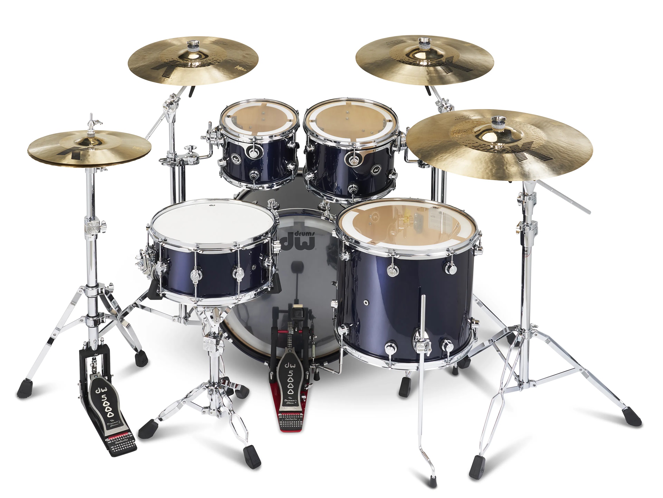 DWe 5-tlg Set/4-tlg Becken-Set/6-tlg Hardware Black Cherry Metallic / Midnight Blue Metallic DWe 5-tlg Set/4-tlg Becken-Set/6-tlg Hardware Black Cherry Metallic / Midnight Blue Metallic