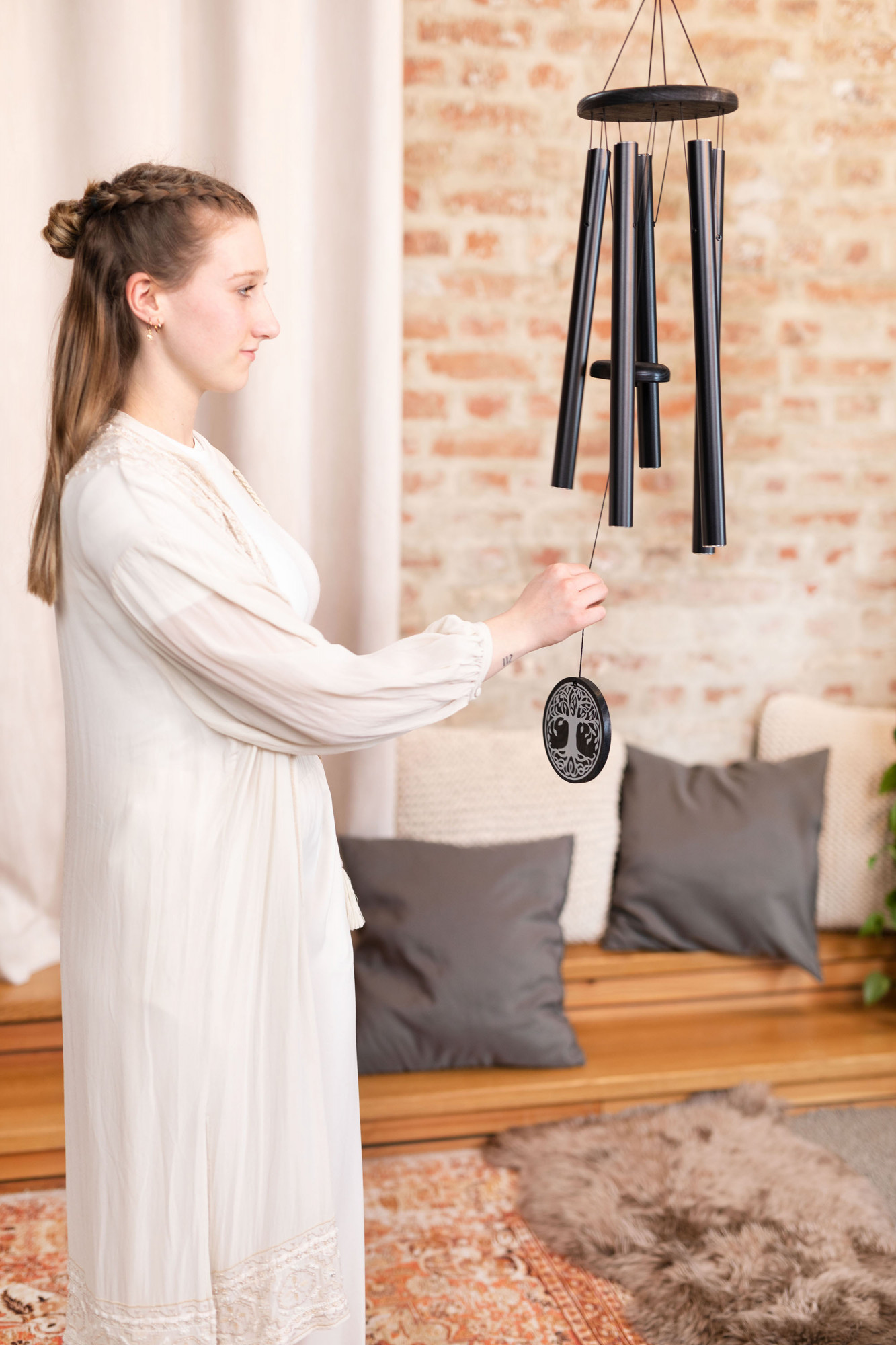 TOLMC36BK Sonic Energy Tree of Life Meditation Chime, 36" / 90 cm, 432 Hz, Schwarz TOLMC36BK Sonic Energy Tree of Life Meditation Chime, 36" / 90 cm, 432 Hz, Schwarz