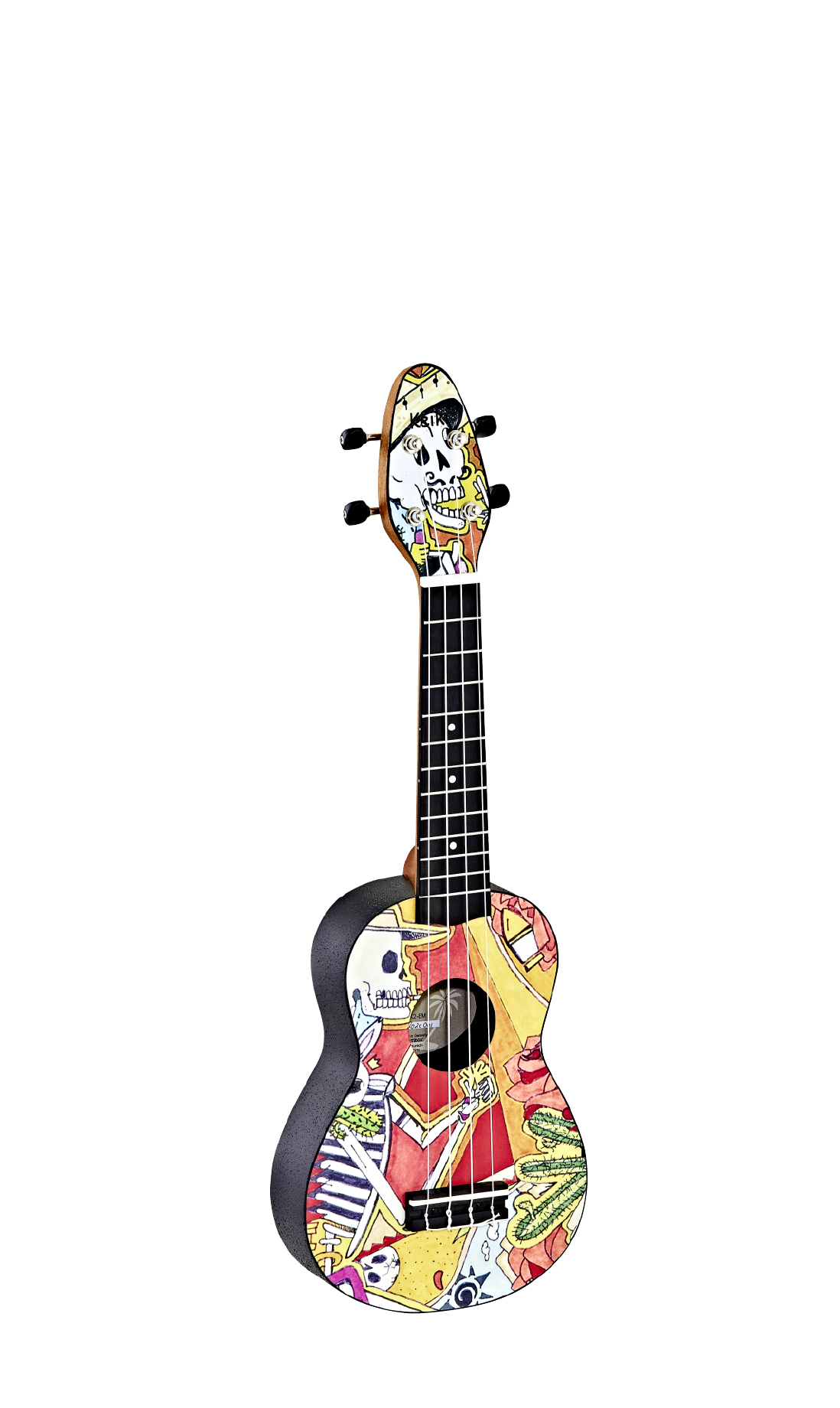 KEIKI Ukulelen Set "El Muerto" inkl. Gymbag/H-Tuner/5 Picks/Gurt KEIKI Ukulelen Set "El Muerto" inkl. Gymbag/H-Tuner/5 Picks/Gurt