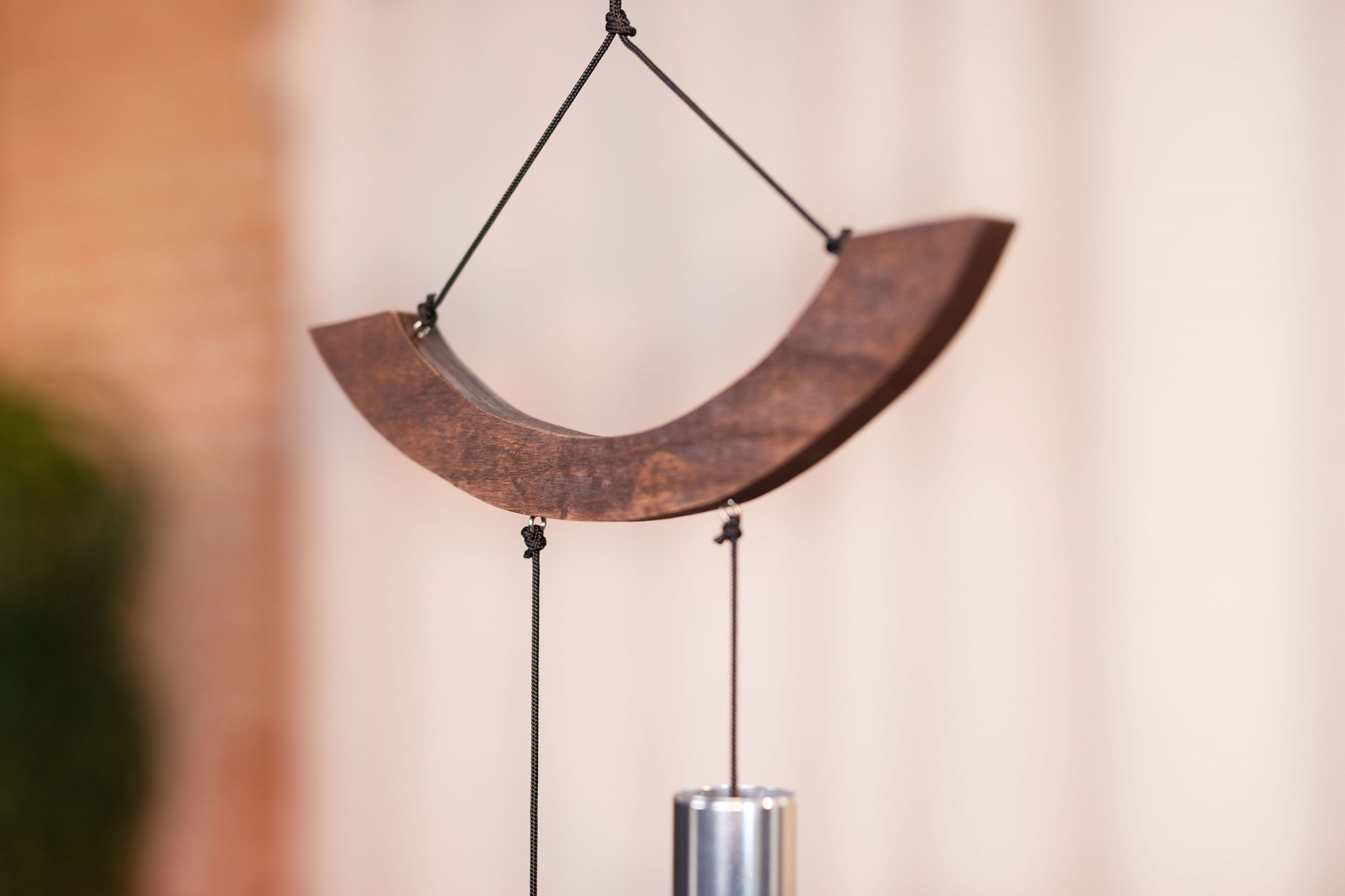 MMC35S Sonic Energy Moon Meditation Chime, 35" / 88 cm, 432 Hz, Gebogene Aufhängung, Silber