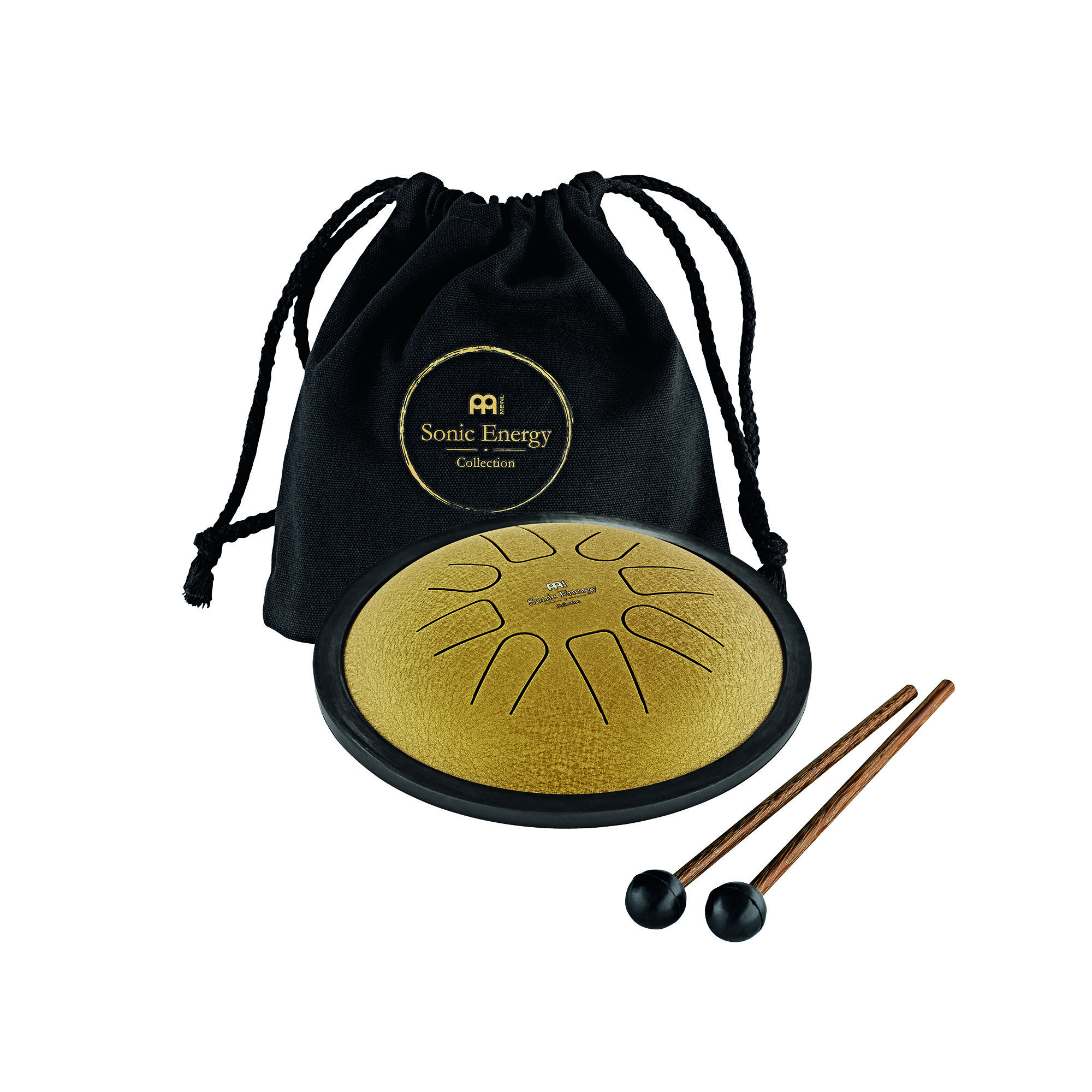 Sonic Energy Small Steel Tongue Drum 7", Gold, C-Minor, 440Hz.