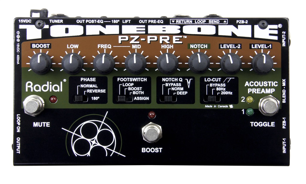 PZ-PRE Acoustic Preamp Pedal