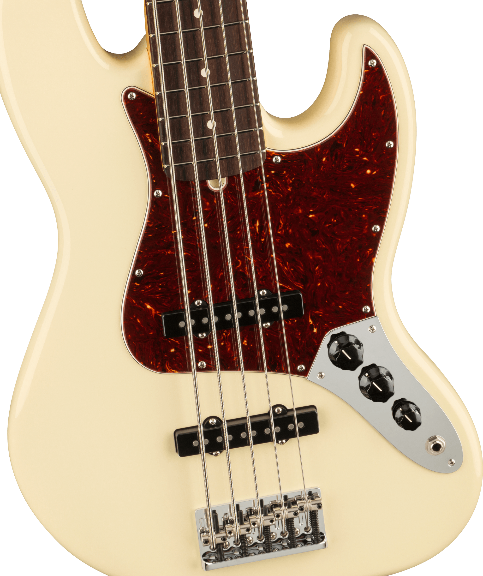 American Professional II Jazz Bass V Rosewood Fingerboard, Olympic White