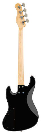 MetroExpress 21-Fret Hybrid P/J Bass, 4-String Solid Black High Polish