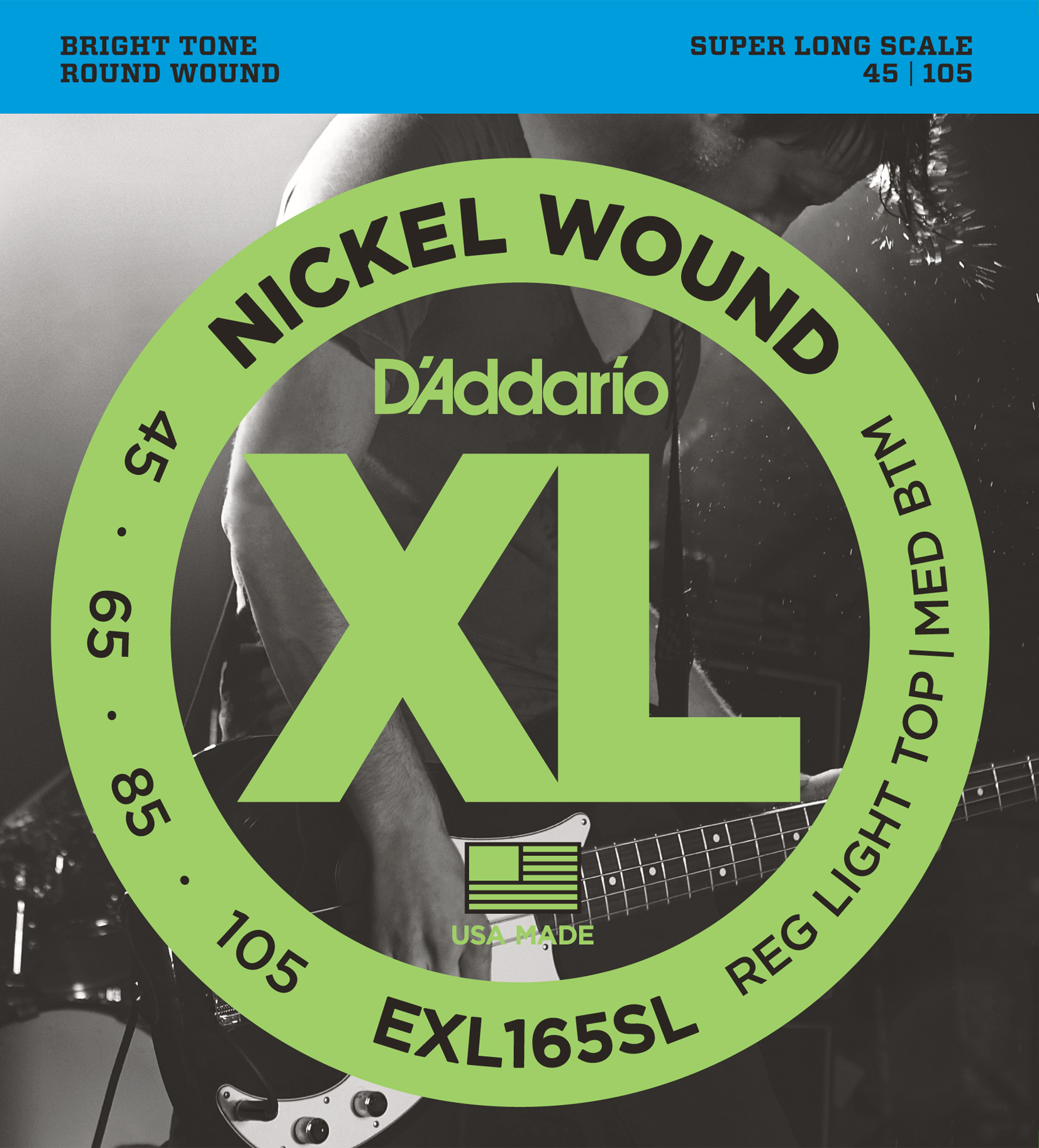 EXL165SL nickel round wound, Super long scale 45-105