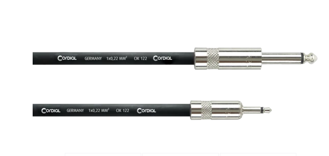 CPI 1 PZ Adapterkabel 1m - 6,3 / 3,5 mm