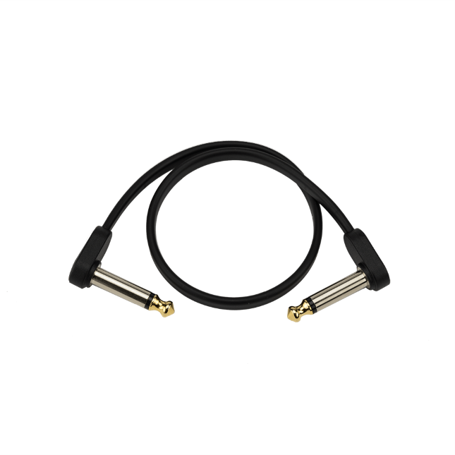 Custom Serie Flat Patch Kabel, 15cm, 2er-Packung, versetzt , 10cm 6,3mm Klinke,gewinkelt