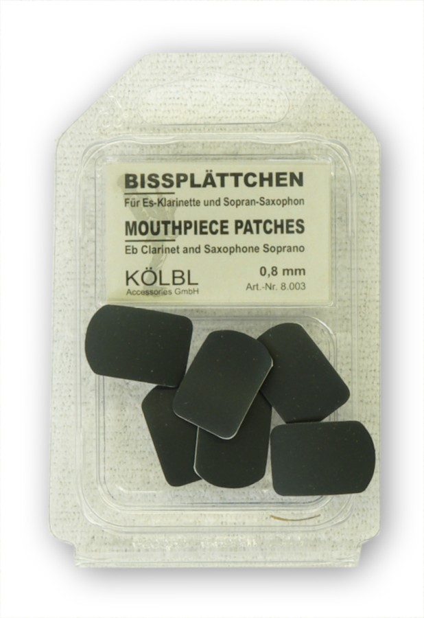 Bissplatten klein schw. 0,8mm 6 Stück 8003