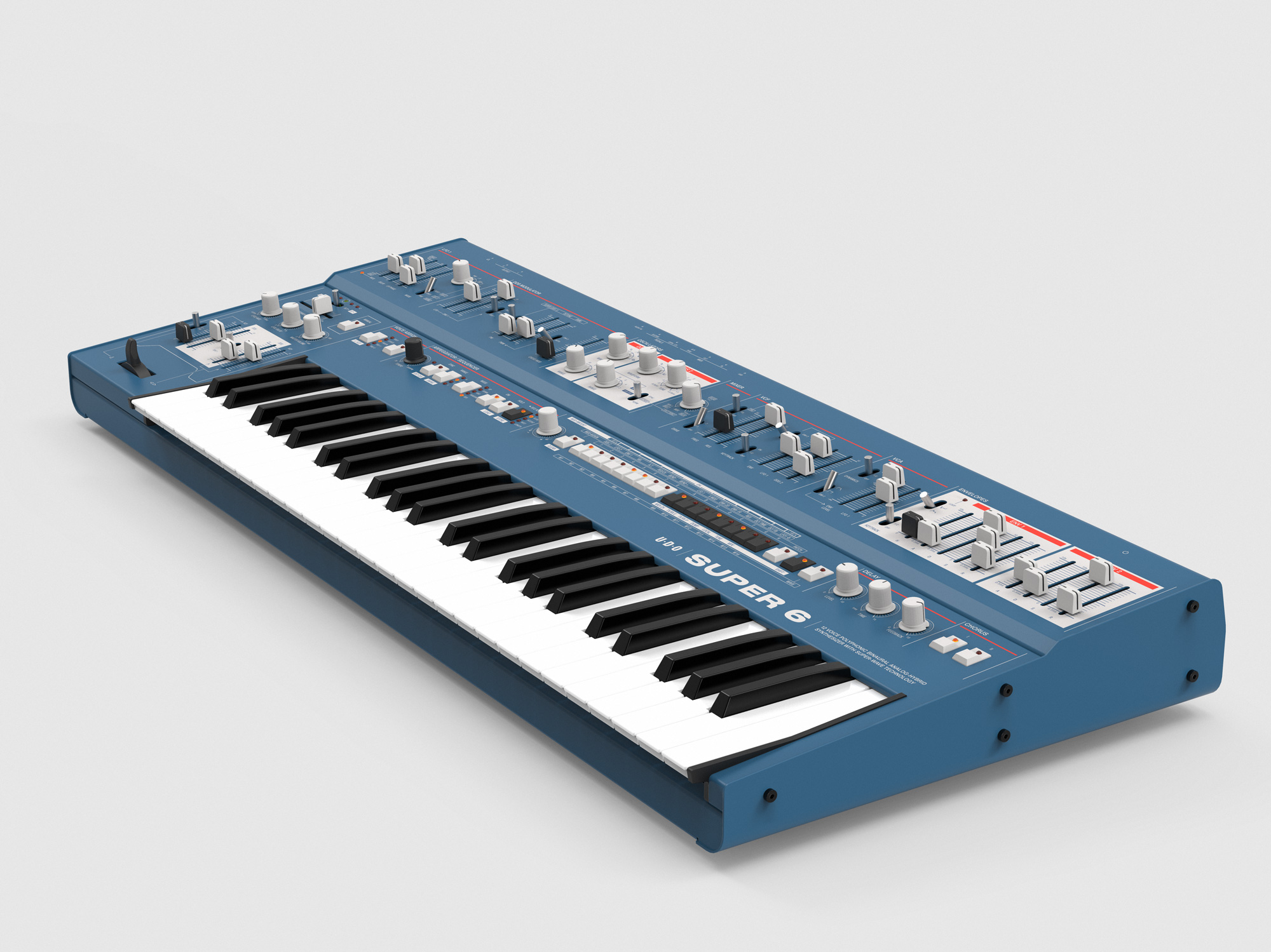 Super 6 Keyboard blue
