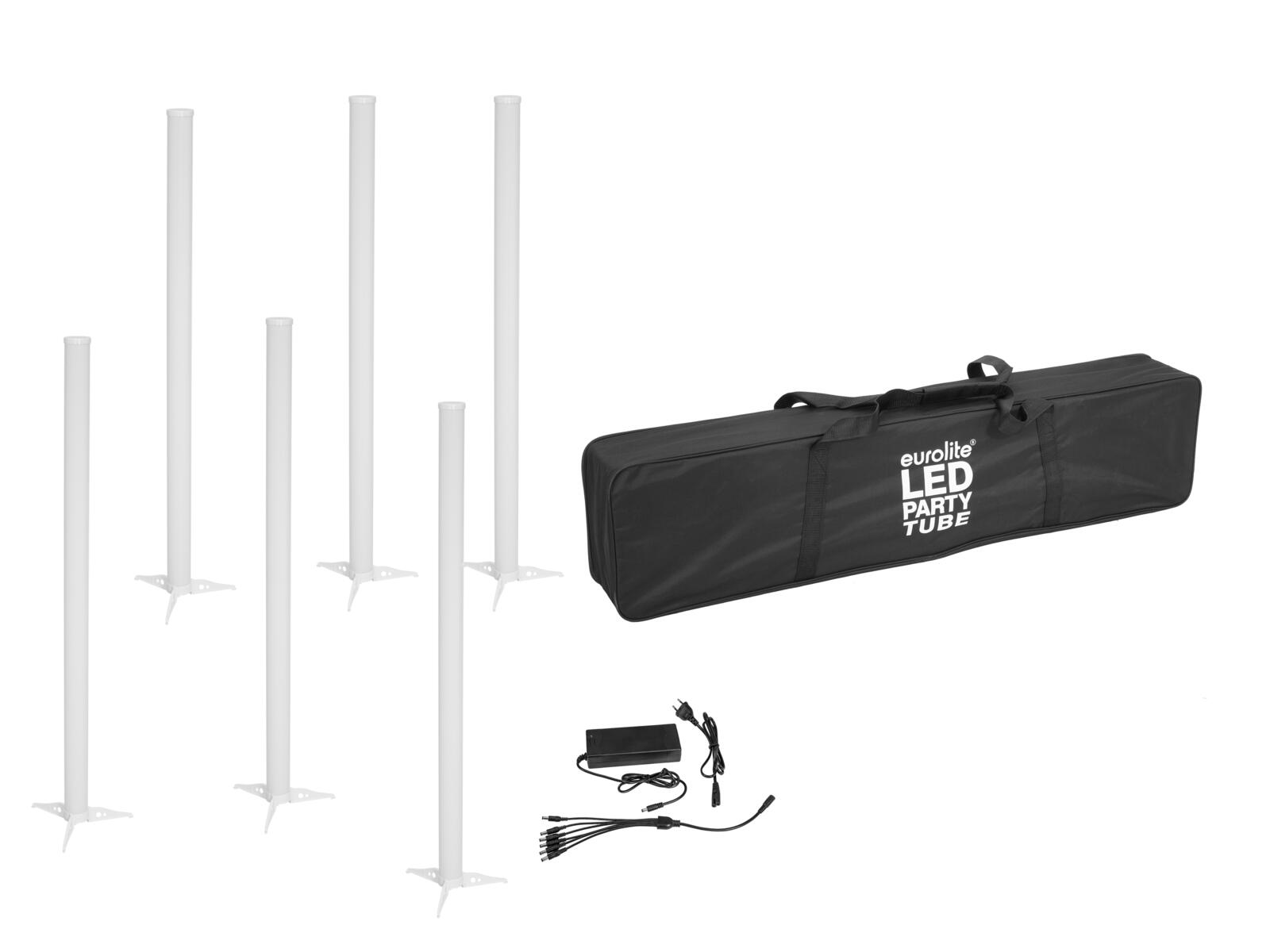 Set 6x AKKU LED Party Tube IR