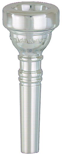 aS 1C KORNETT-MUNDSTÜCK versilbert, cornet mouthpiece silver plated