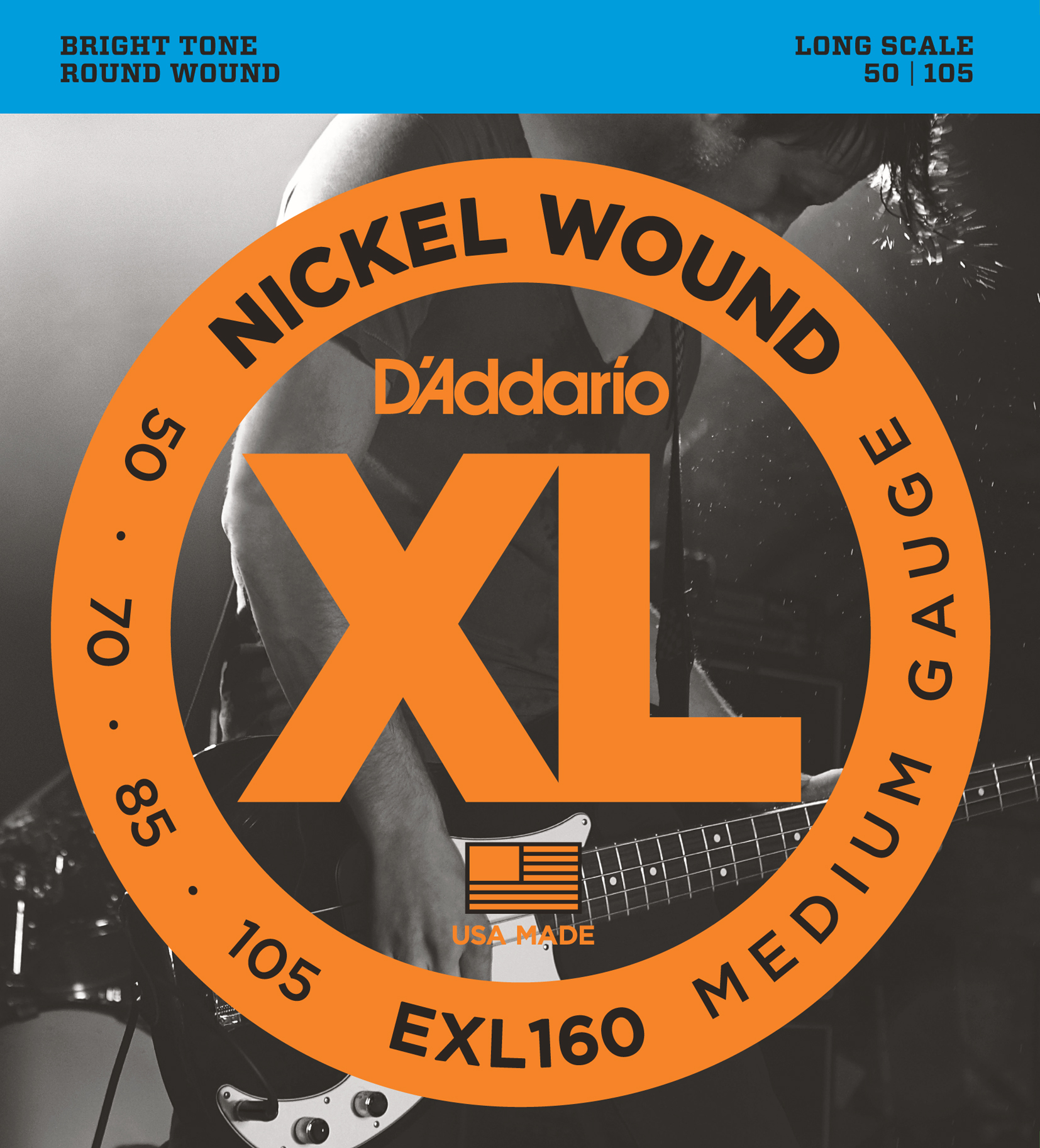 EXL160 Nickel Round Wound long scale, 050.070.085.105