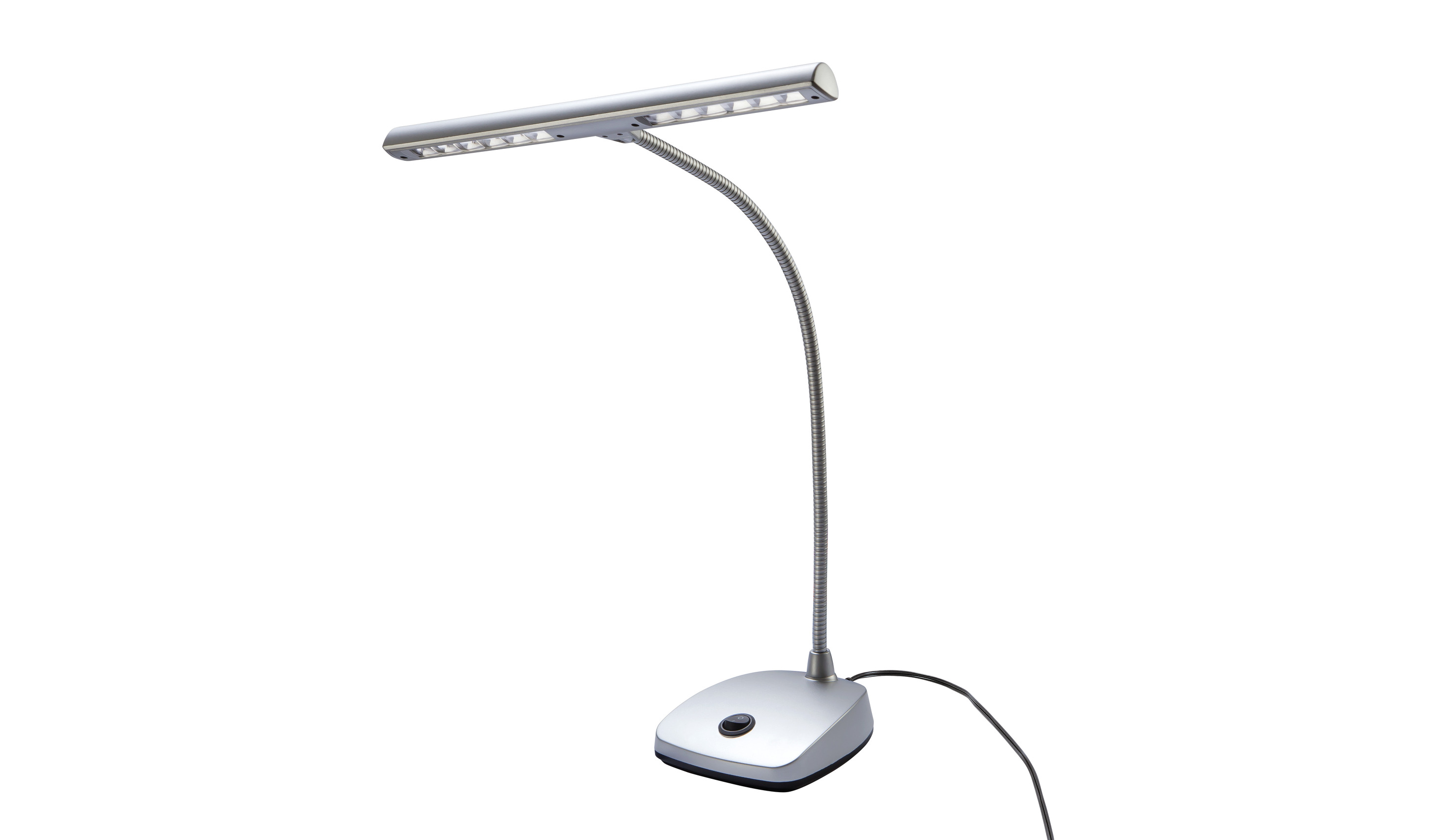 LED Pianoleuchte silber 12 LEDs, mit Netzteil