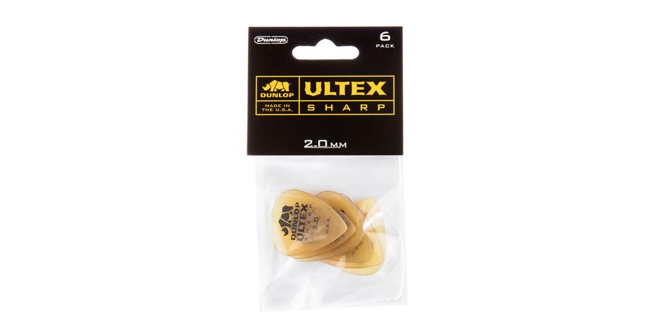 Ultex Sharp Picks, Player's Pack, 6 pcs., amber, 2.00 mm