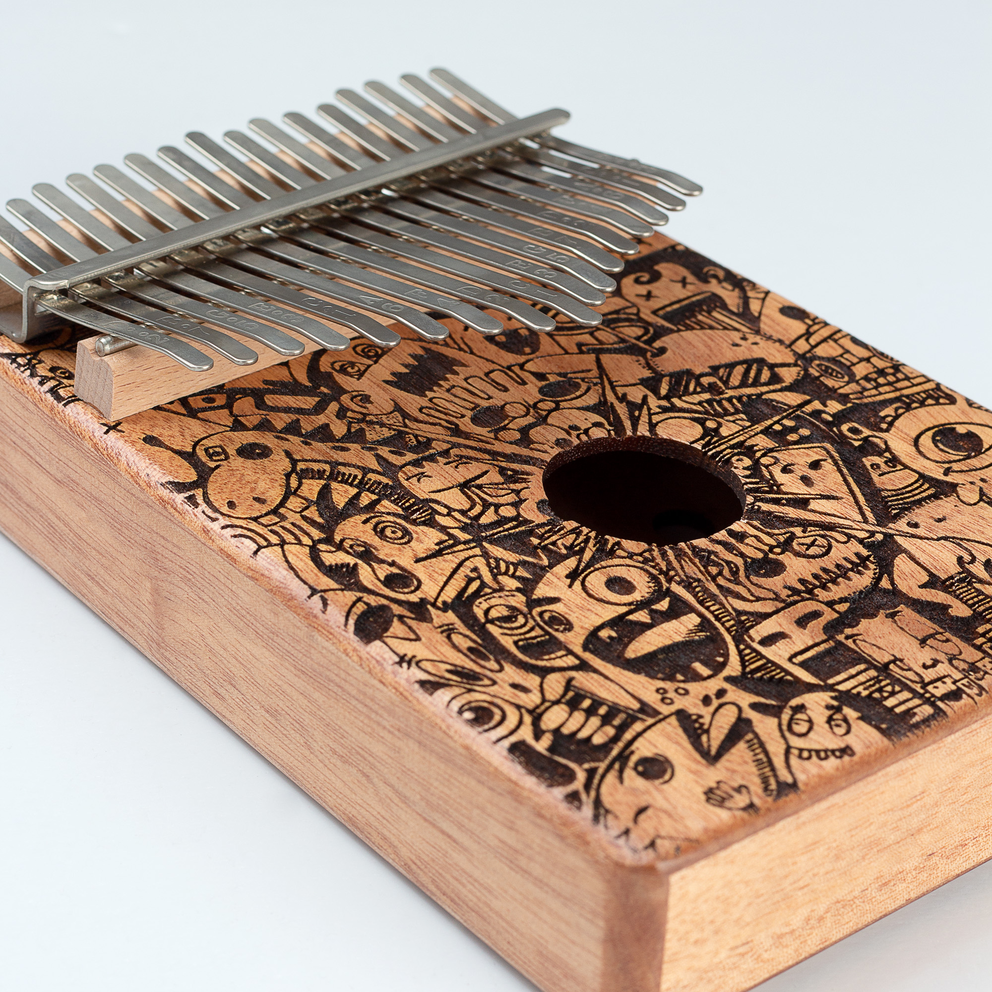 Art Series Kalimba 17 Little Monster Laser
