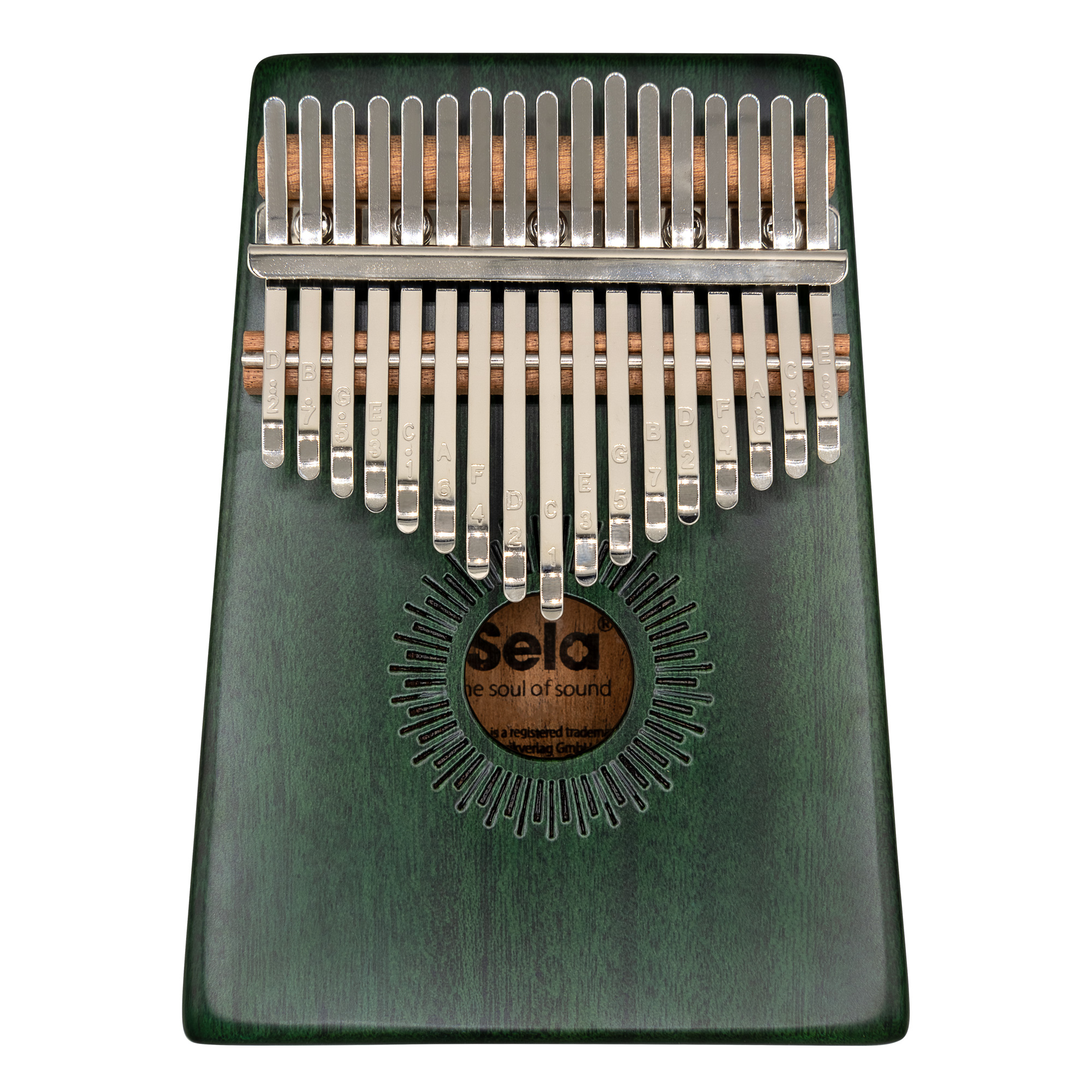 Kalimba Mahogany 17 Green Kalimba Mahogany 17 Green
