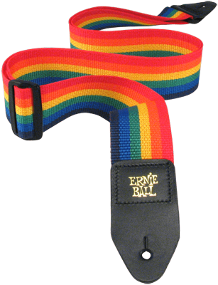 Gitarrengurt, Polypro, Regenbogenfarben