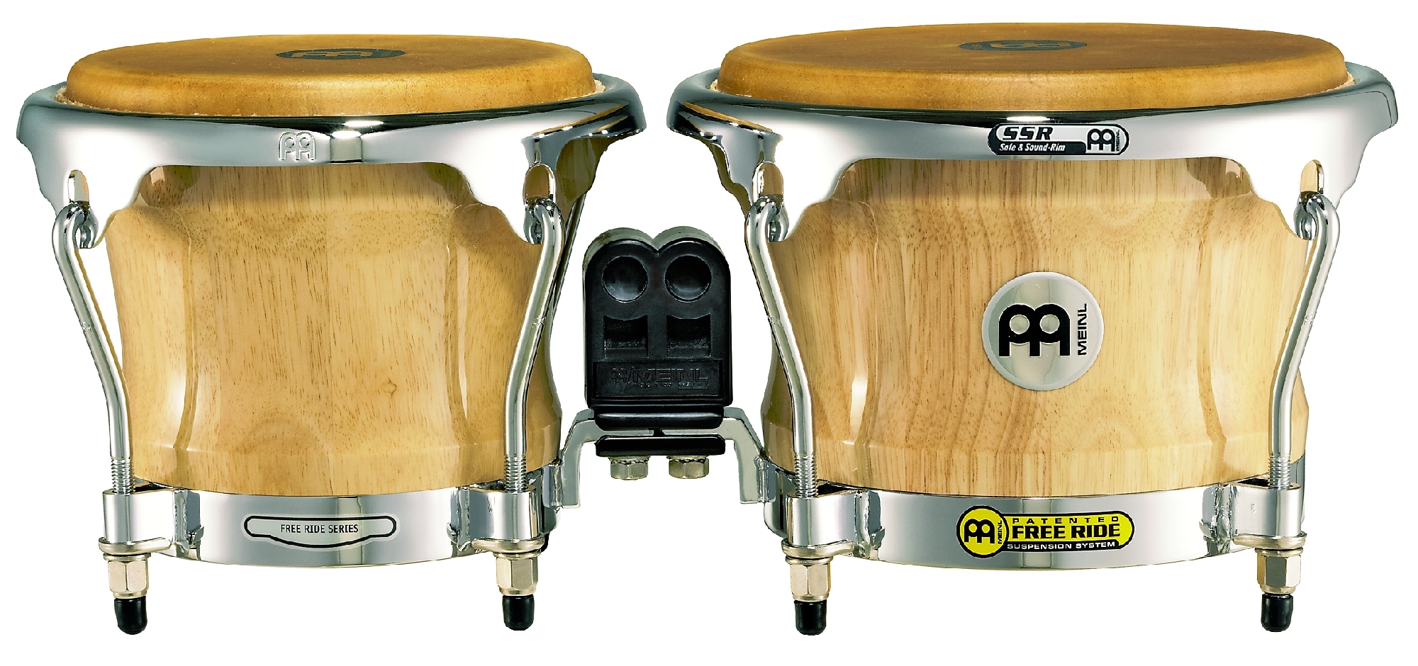 FWB400NT Free Ride Holzbongos - Natural 7" MACHO & 8 1/2" HEMBRA