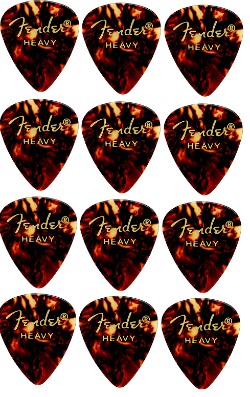 Picks 351 Shell medium 12er Set Classic Celloid