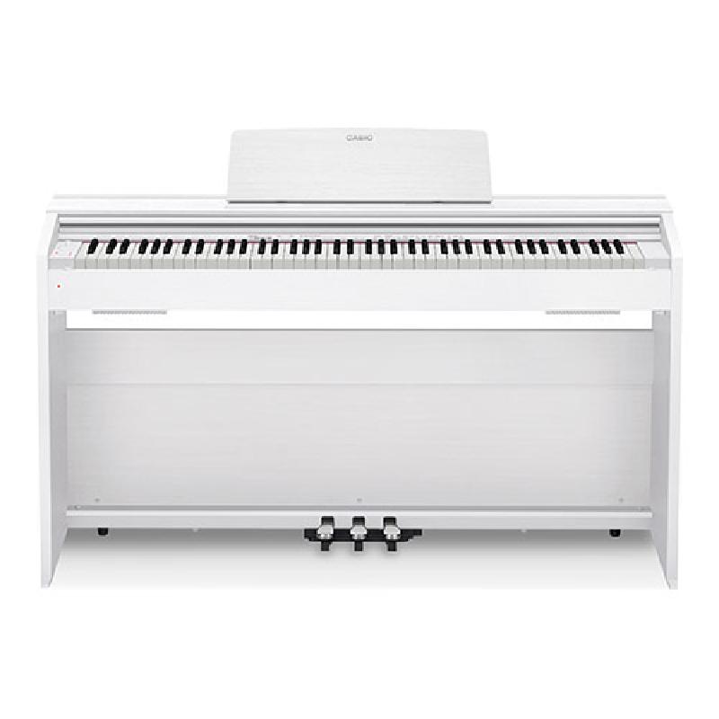 PX-870 WE Set mit Klavierbank, Kopfhörer, Klavierschule Privia weiss