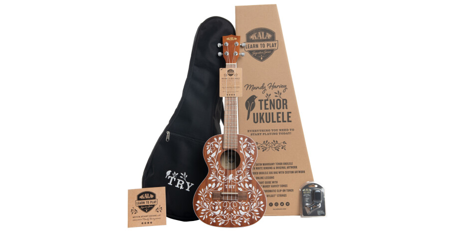 Mandy Harvey Learn To Play Signature Series Tenor Ukulele Starter Kit