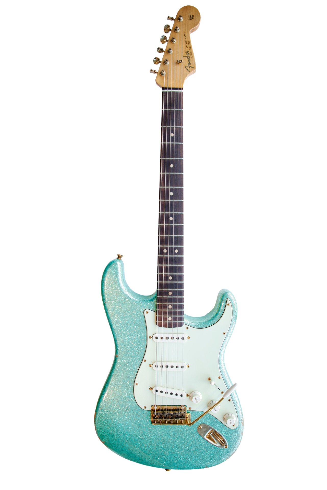 63 Strat Relic RW Seafoam Green Sparkle