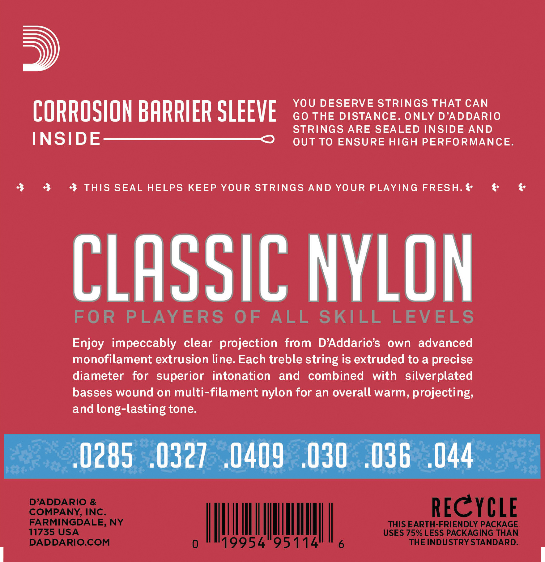 EJ27H Classic Nylon hard Tension