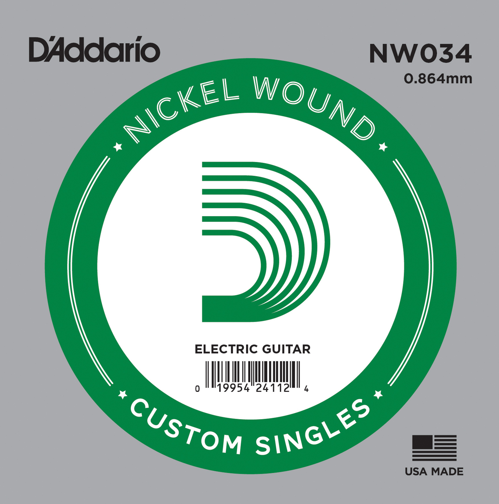 NW034 Nickel Round Wound 34