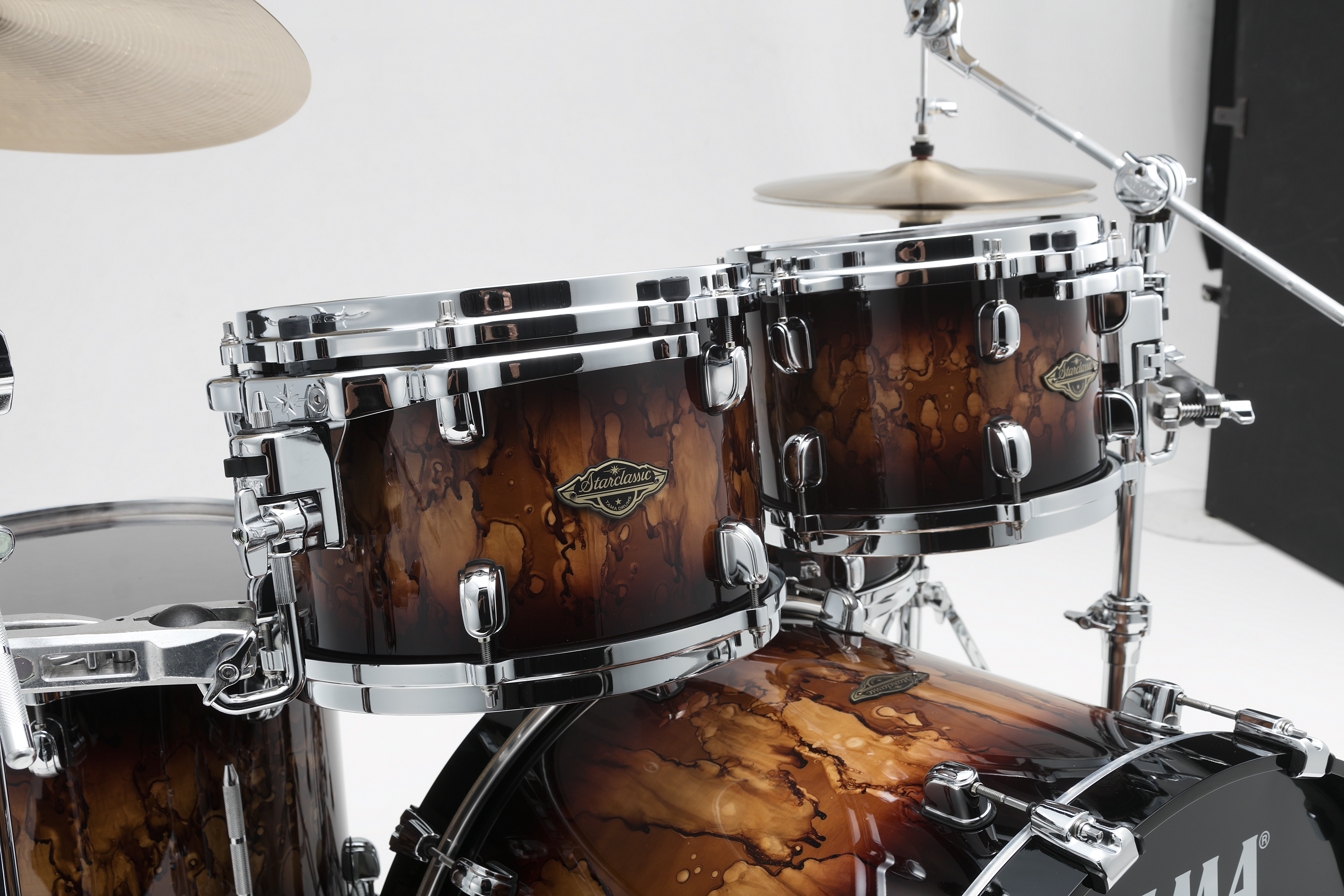 WBS52RZS-MBR Starclassic Lacquer Walnut/Birch Shell Kit 5 tlg. Molten Brown Burst/Chrom Hardware