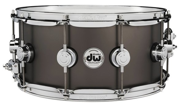 14"x6,5" Satin Black over Brass Snare