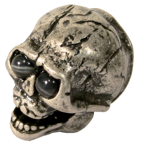 Catfisch Poti Skull silber / clear eyes