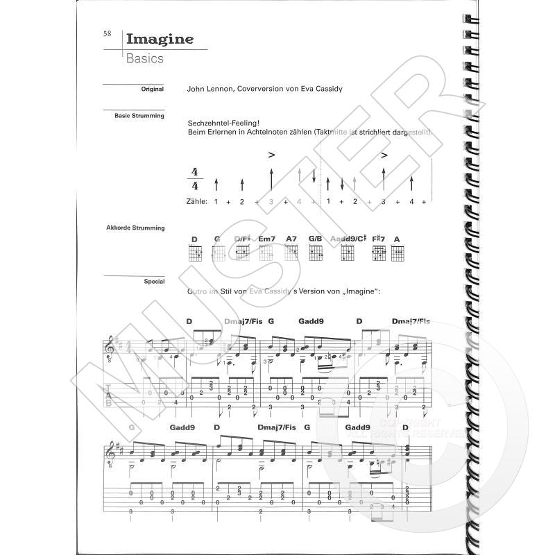 Acoustic pop guitar songbook 1 - strumming + picking