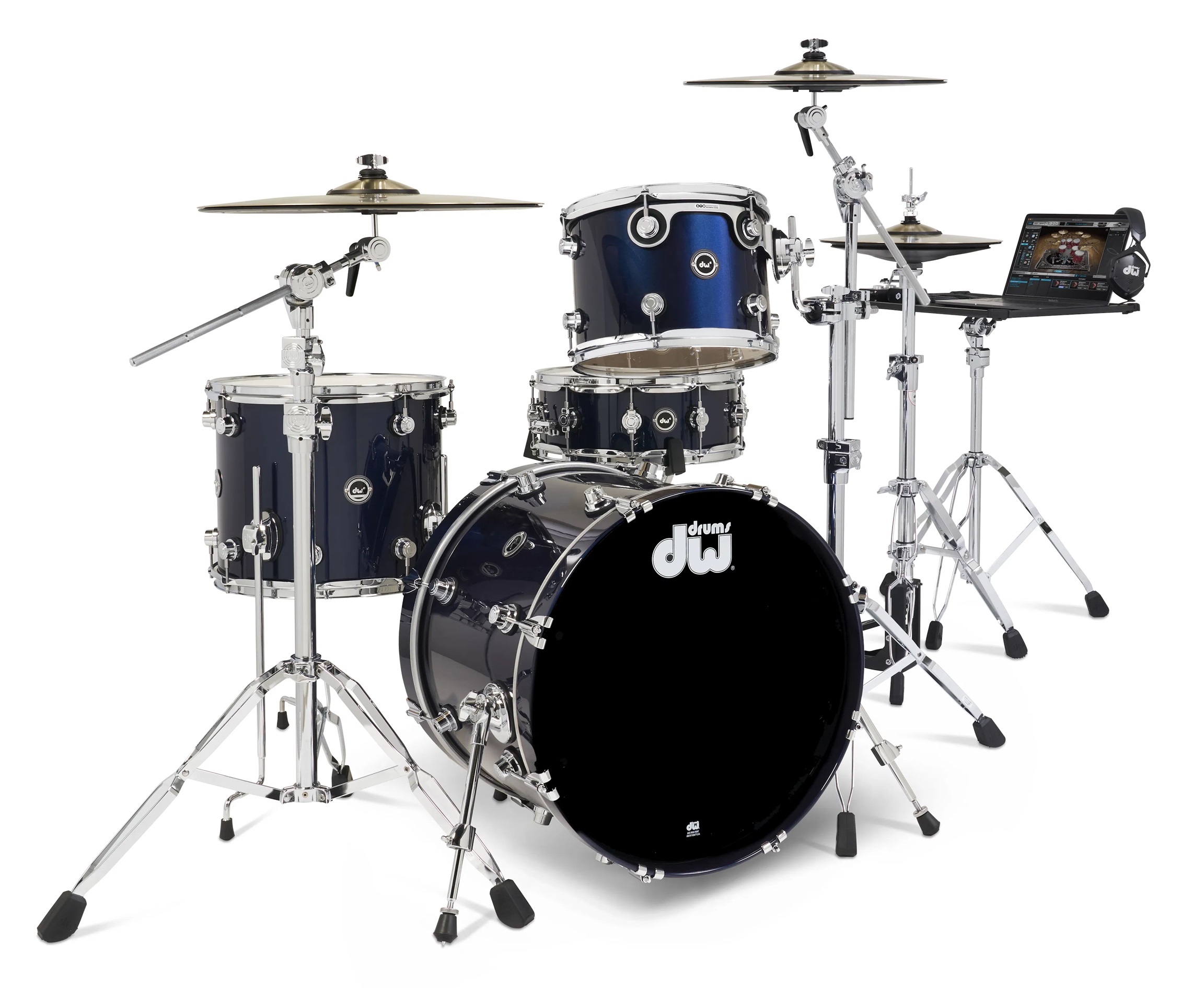 DWe 4-tlg Set/3-tlg Becken Set/5-tlg Hardware Midnight Blue Metallic / Black Cherry Metallic DWe 4-tlg Set/3-tlg Becken Set/5-tlg Hardware Midnight Blue Metallic / Black Cherry Metallic