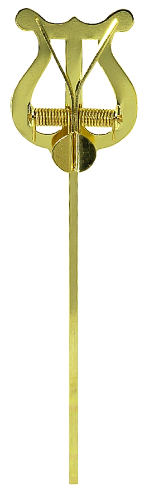 Marschgabel Messing kleine Lyra, 2 Drücker, 14cm