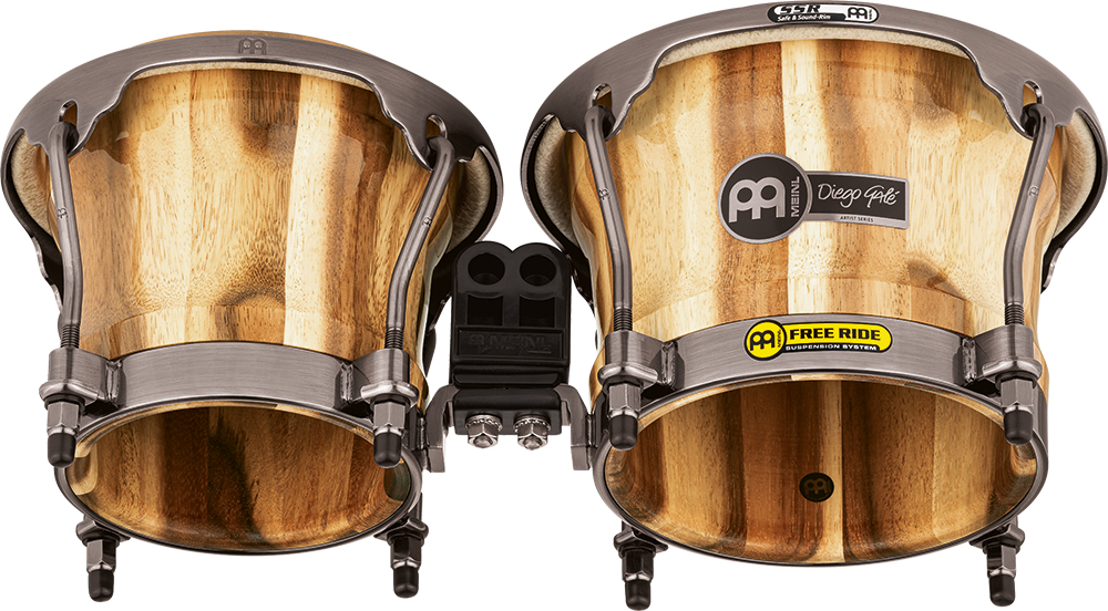 DG400CW Artist Series Bongo Diego Galé, True Skin Calf Heads 7" + 8 1/2" Natural