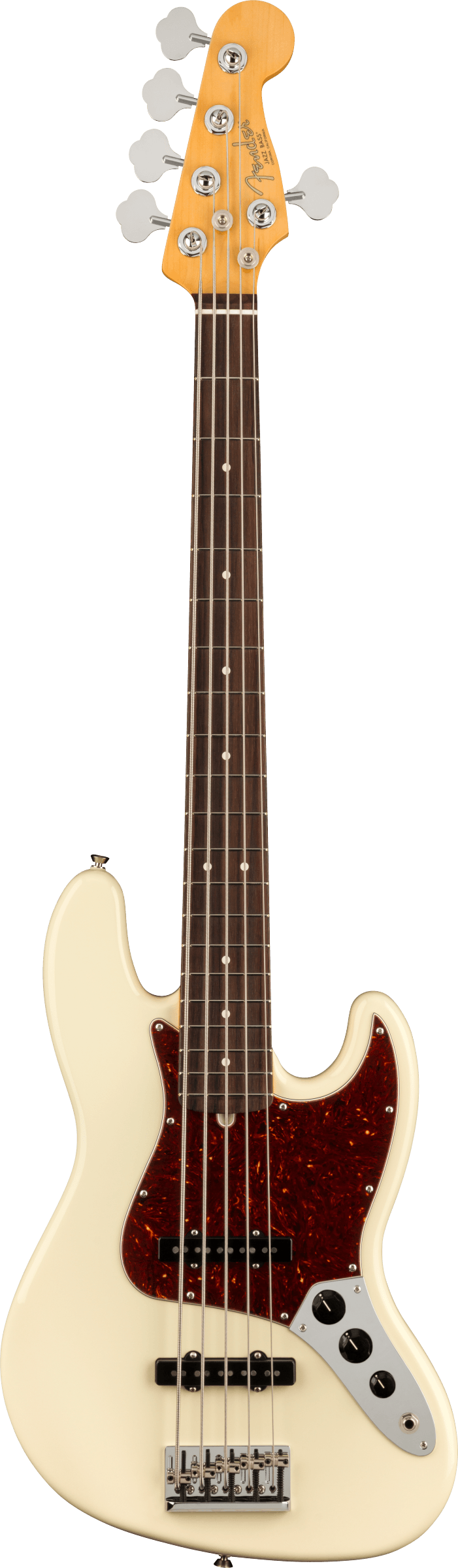 American Professional II Jazz Bass V Rosewood Fingerboard, Olympic White