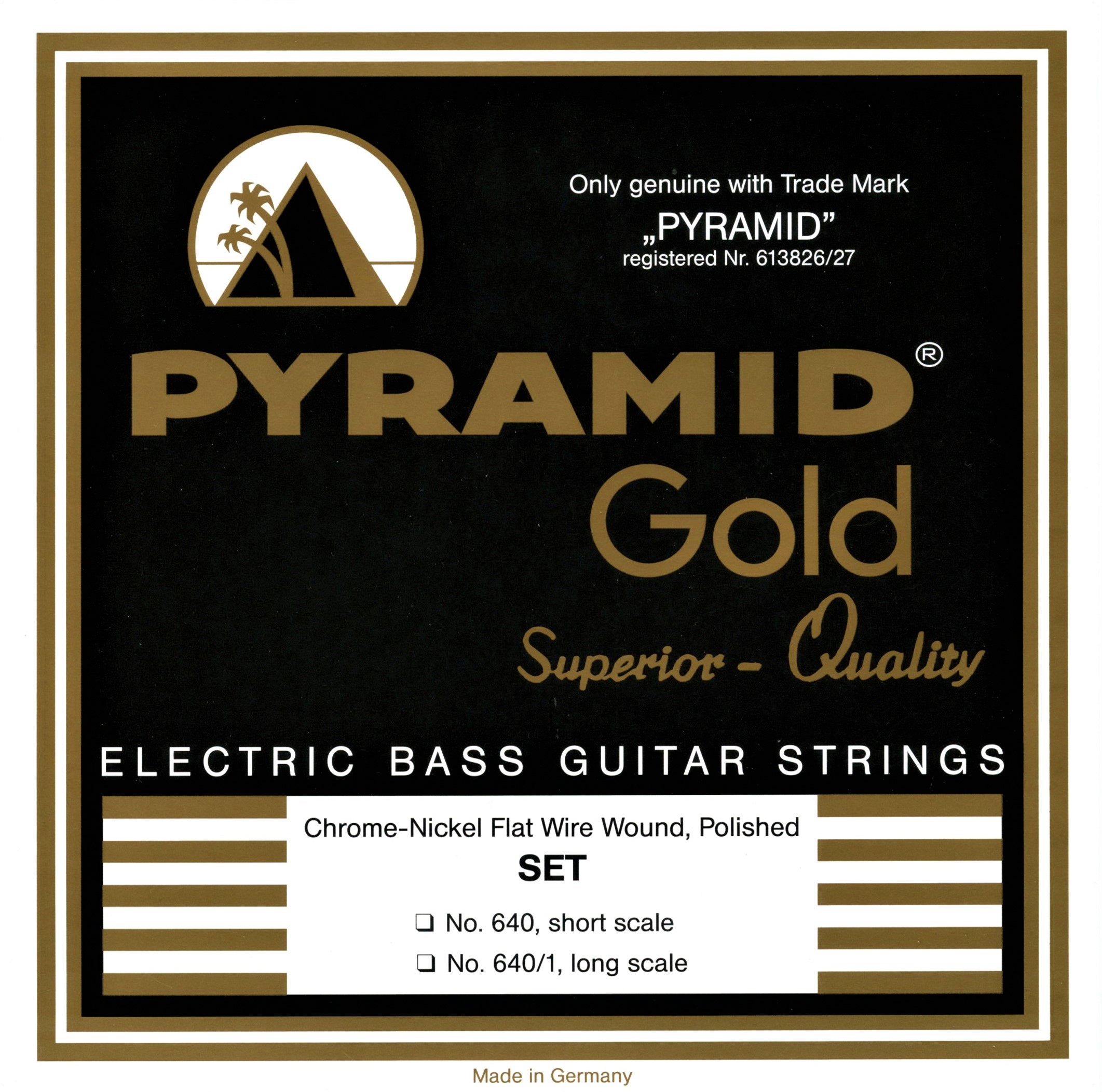 Gold Flatwound Beatle Bass short Scale für Höfner Violin/Club-Bässe