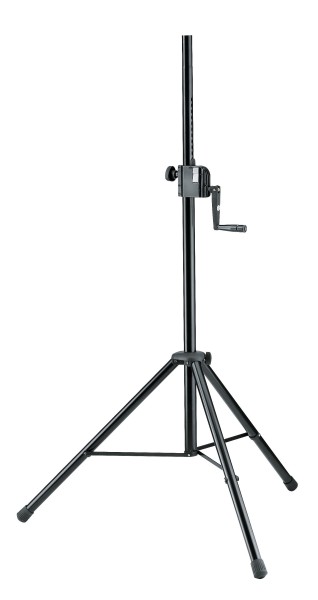 21302 Boxenstativ schwarz mit Kurbelgetriebe