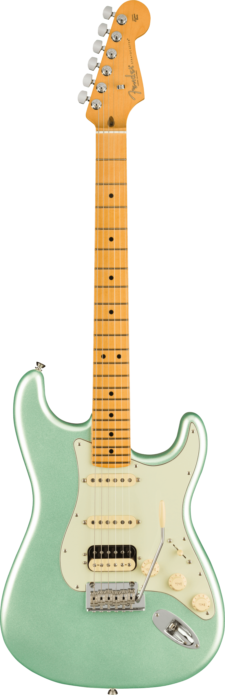 American Professional II Stratocaster HSS Maple Fingerboard, Mystic Surf Green