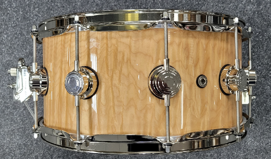 14''x6,5'' Exotic Quilted Maple Purple Heart Shell Nickel Hardware