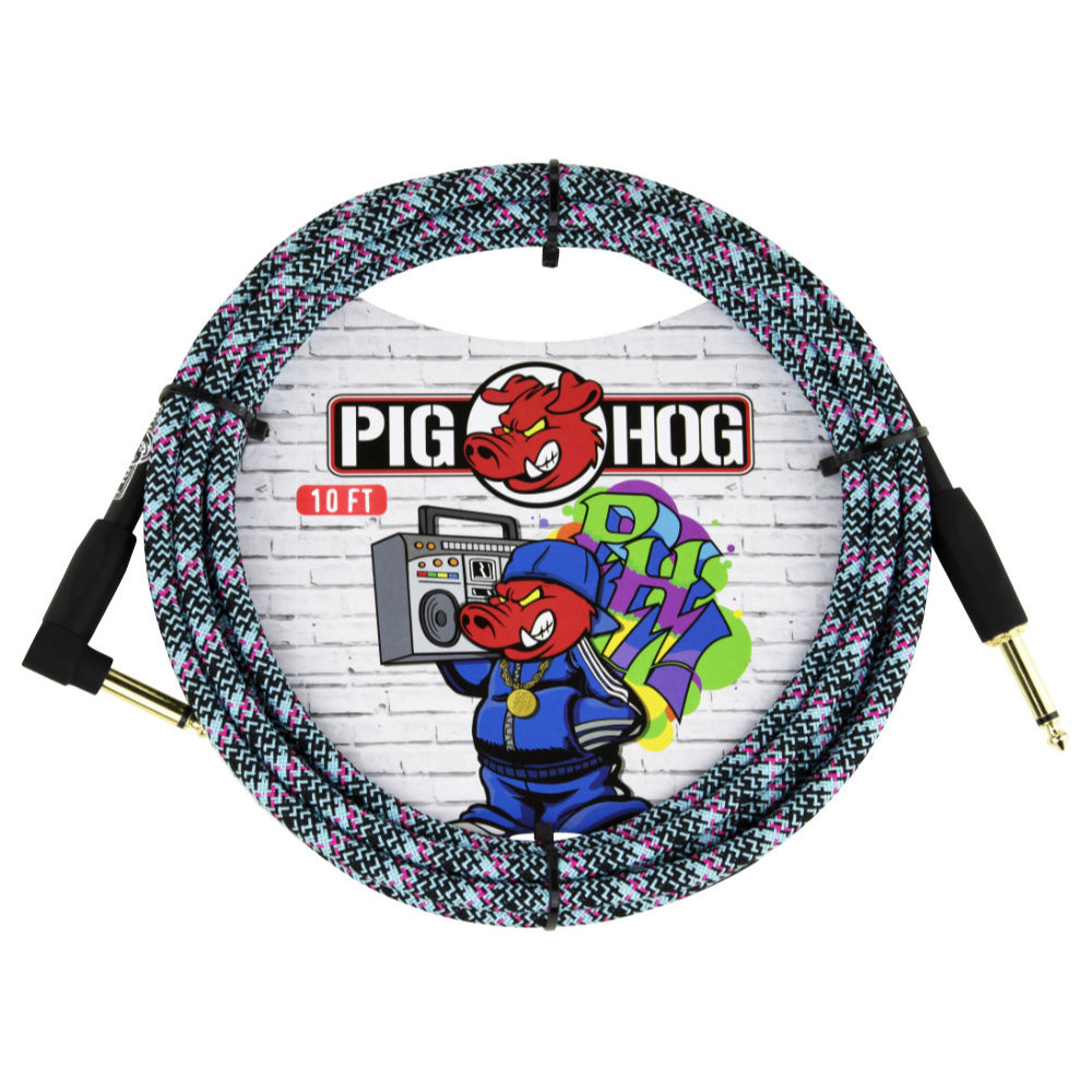 Blue Graffiti Instrument Cable 3m Winkel