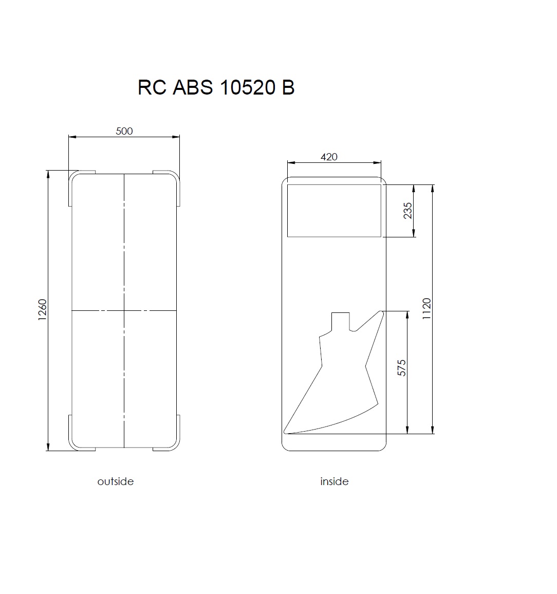 Rockcase Koffer Exp RC10620B/S Retoure