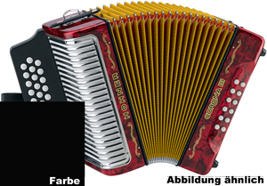 Corona III schwarz B-Es-As Diatonische Harmonika B/Es/As